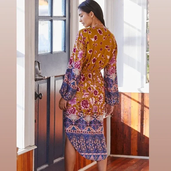 Anthropologie Floral Long Sleeve Tunic Size Medium - Picture 13 of 13